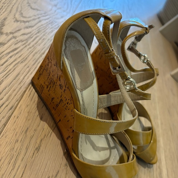 Dior Cork Wedge Patent Strappy Sandals - Picture 2 of 11